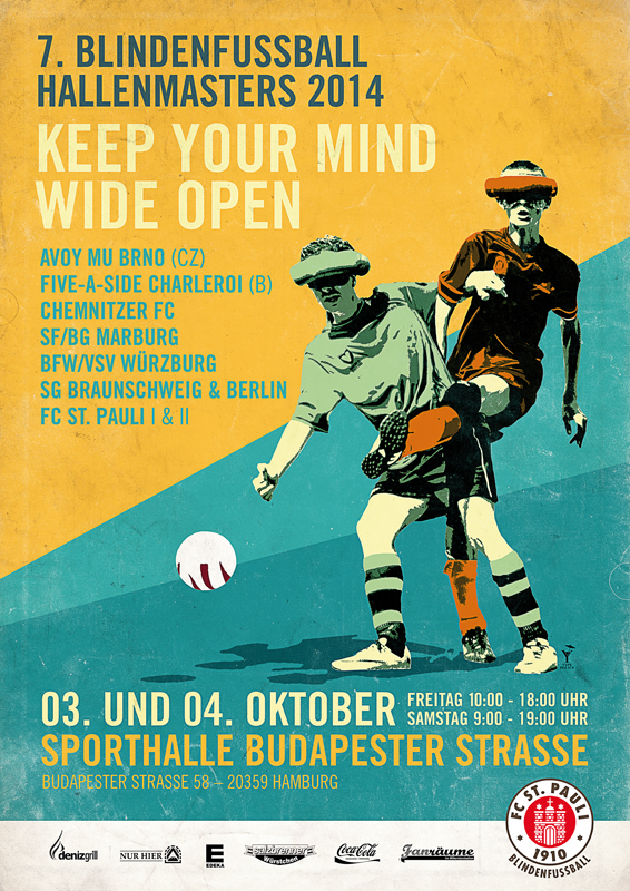 Turnierplakat "Keep your mind wide OPEN!"
